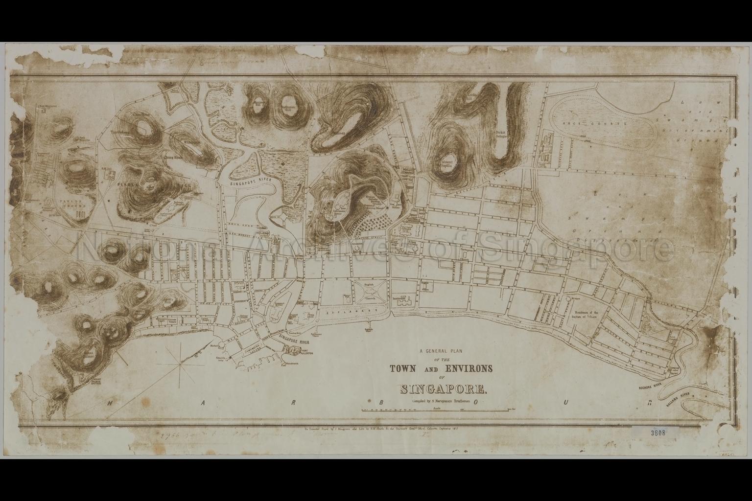 A General Plan of the Town and Environs of Singapore