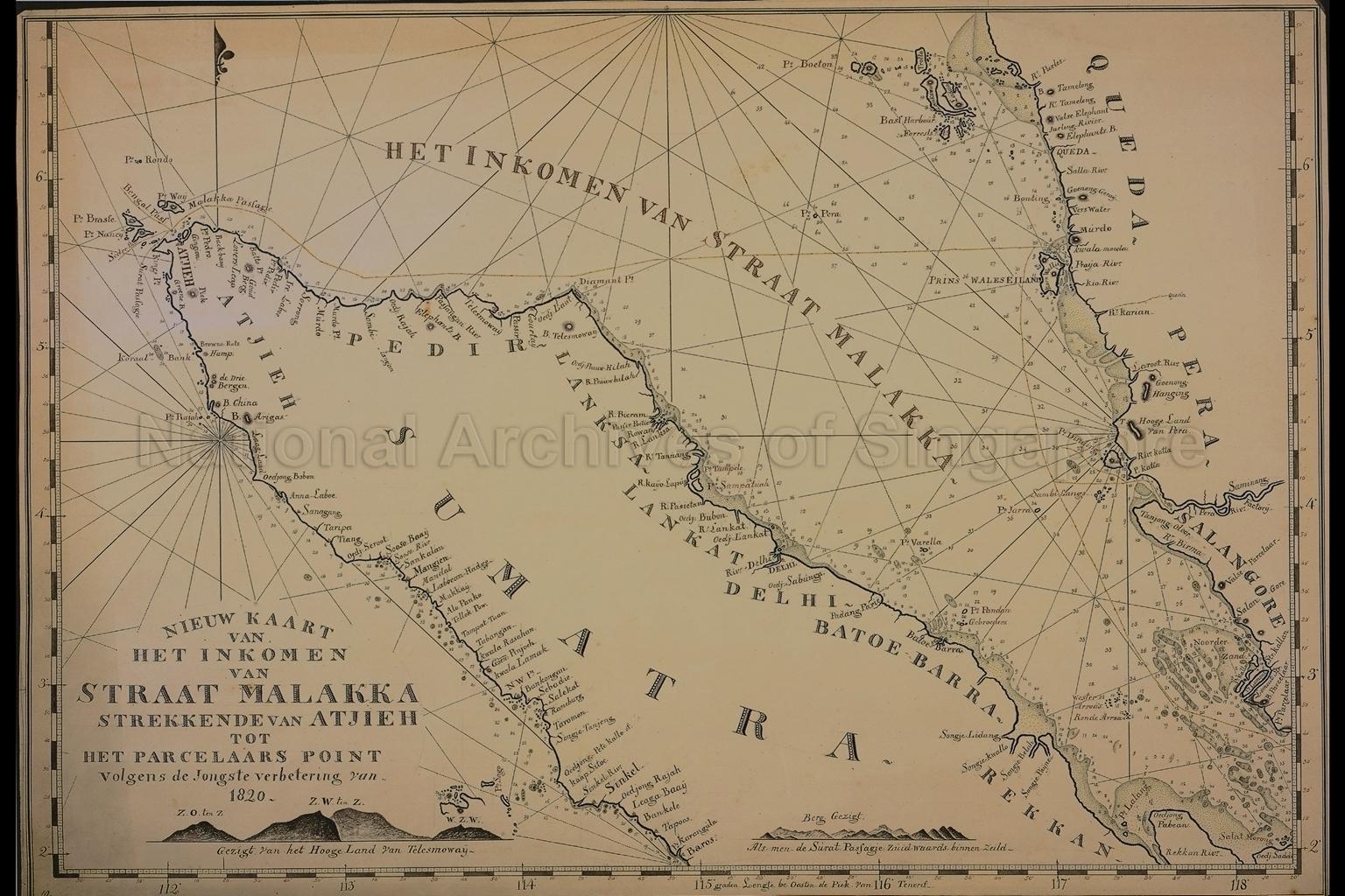 Nieuw Kaart Van Het Inkomen Van Straat Malakka Strekkende  …