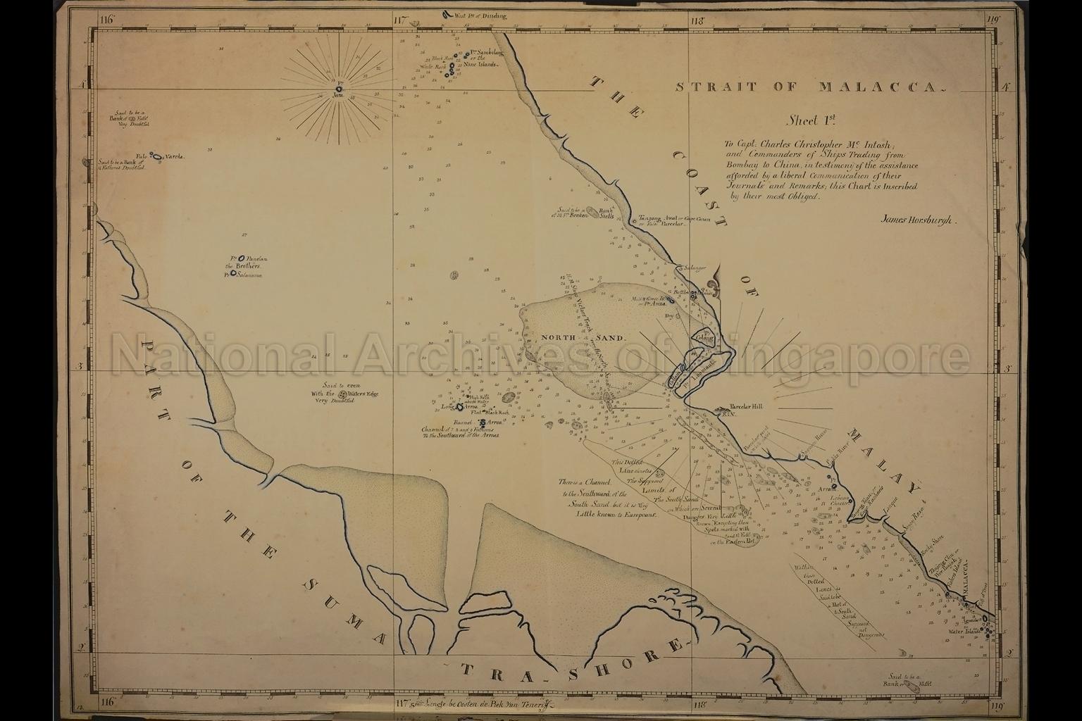 Strait Of Malacca. Sheet 1st.