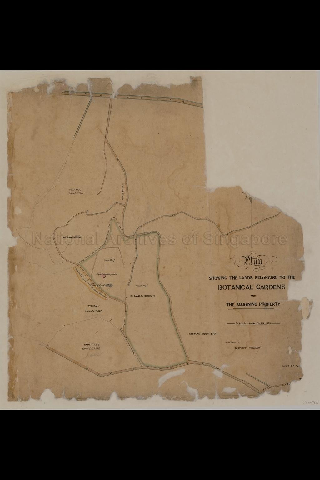 Plan Showing The Lands Belonging To The Botanical Gardens  …