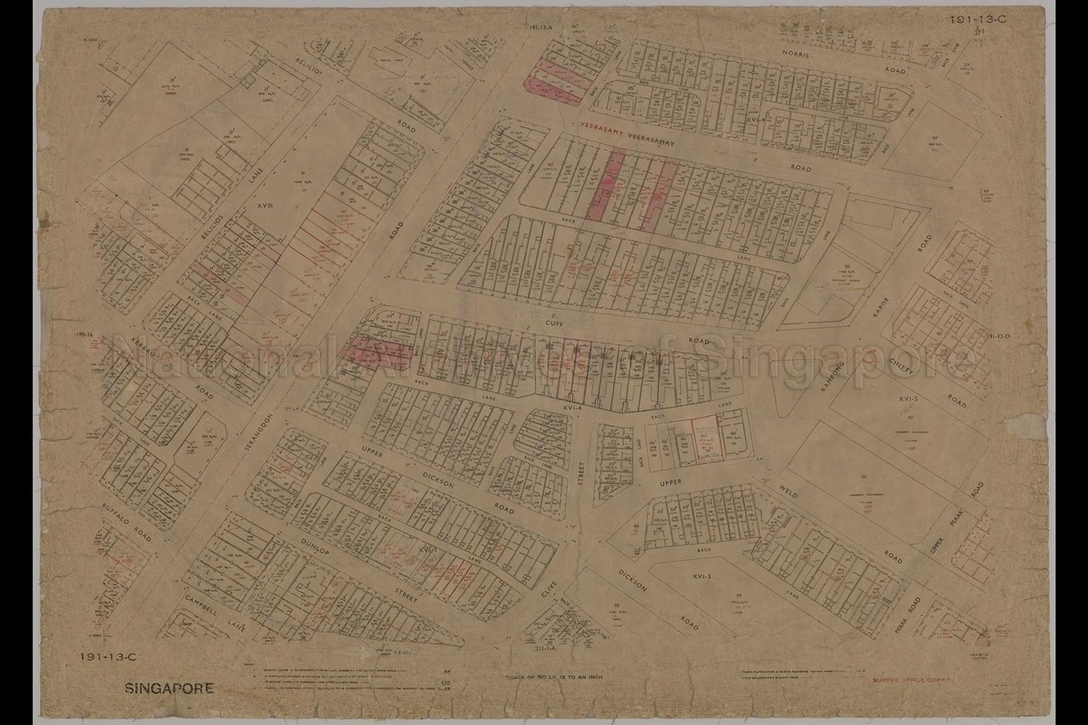 Singapore : Serangoon Road, Veerasamy Road, Kampong Kapor  …