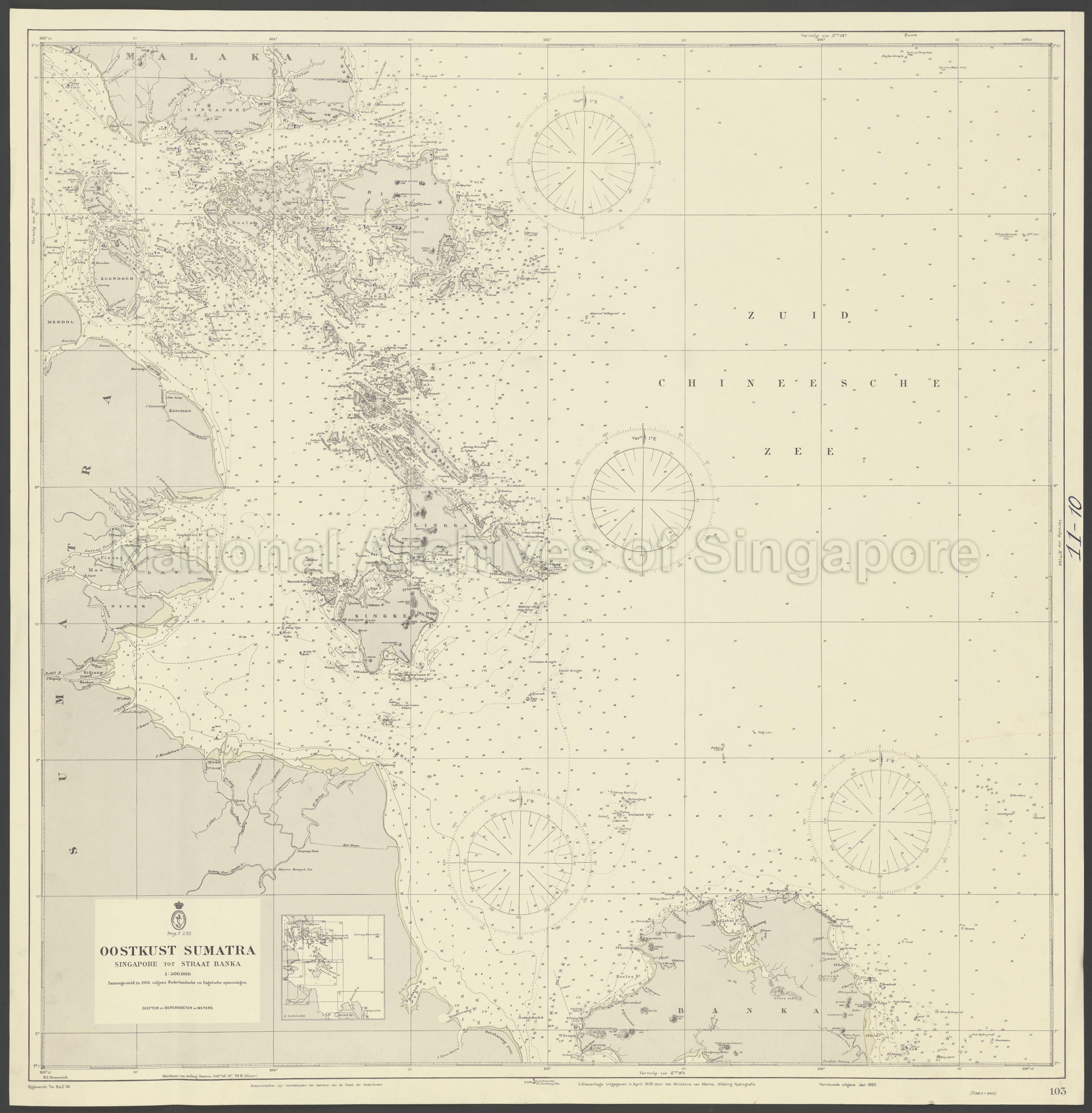 Oostkust Sumatra, Singapoera tot Straat Banka
(East Coast  …