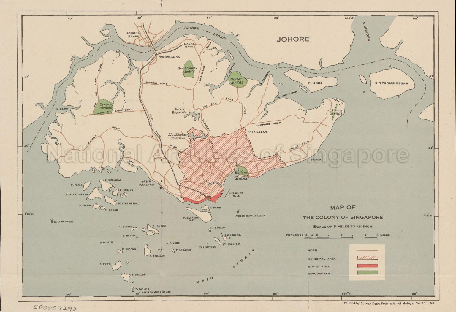 Map Of The Colony Of Singapore