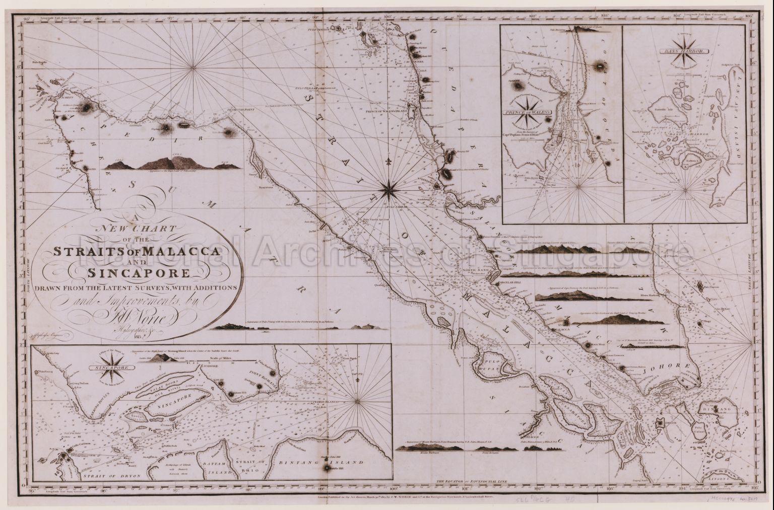 A New Chart of the Strait of Malacca and Singapore Drawn  …