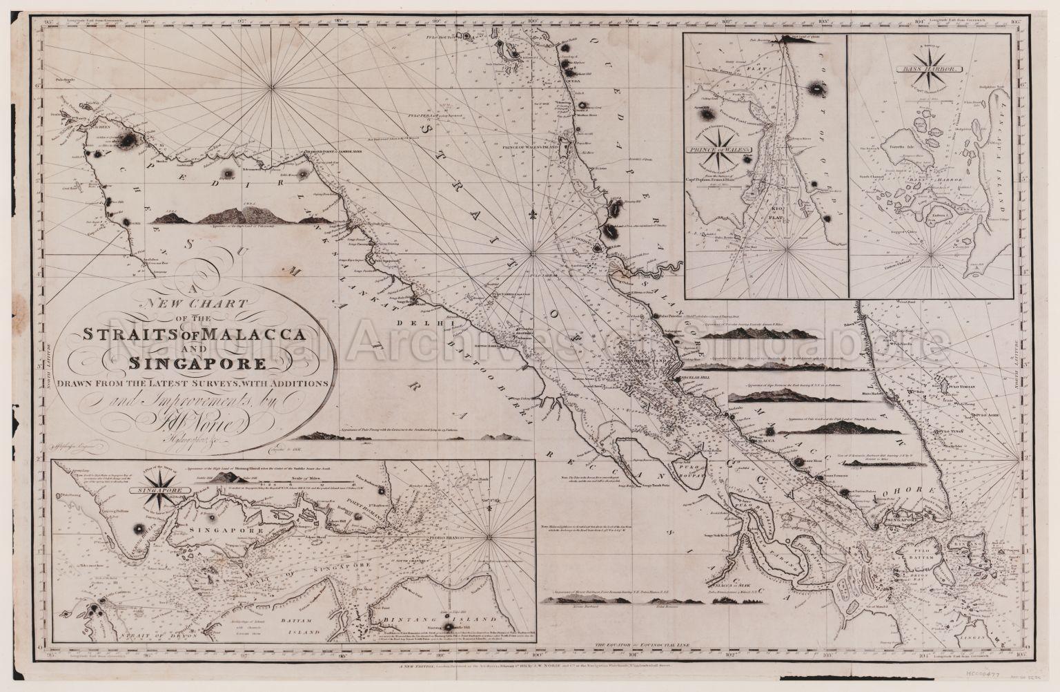 A New Chart of the Strait of Malacca and Singapore Drawn  …