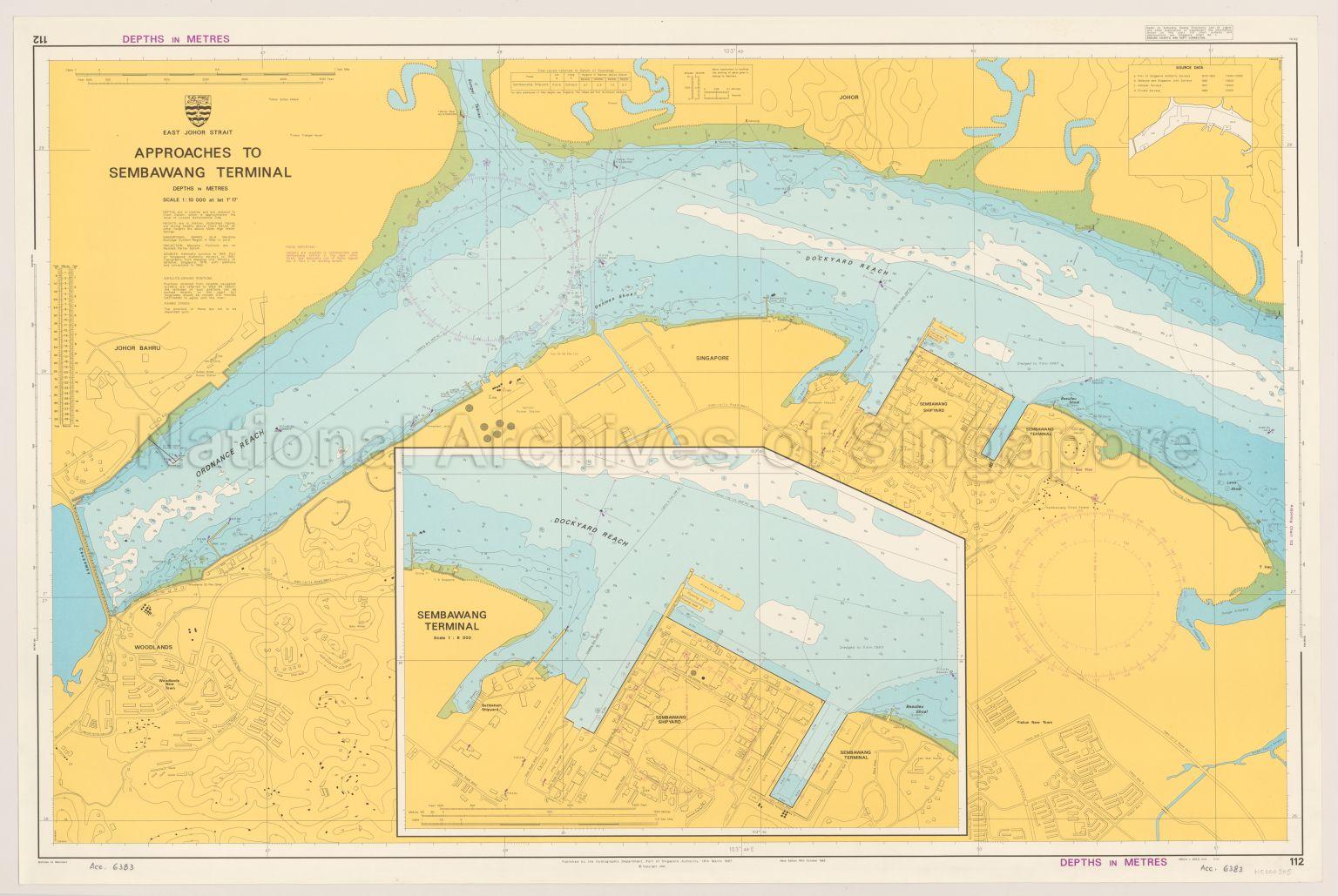 East Johor Strait. Approaches to Sembawang Terminal