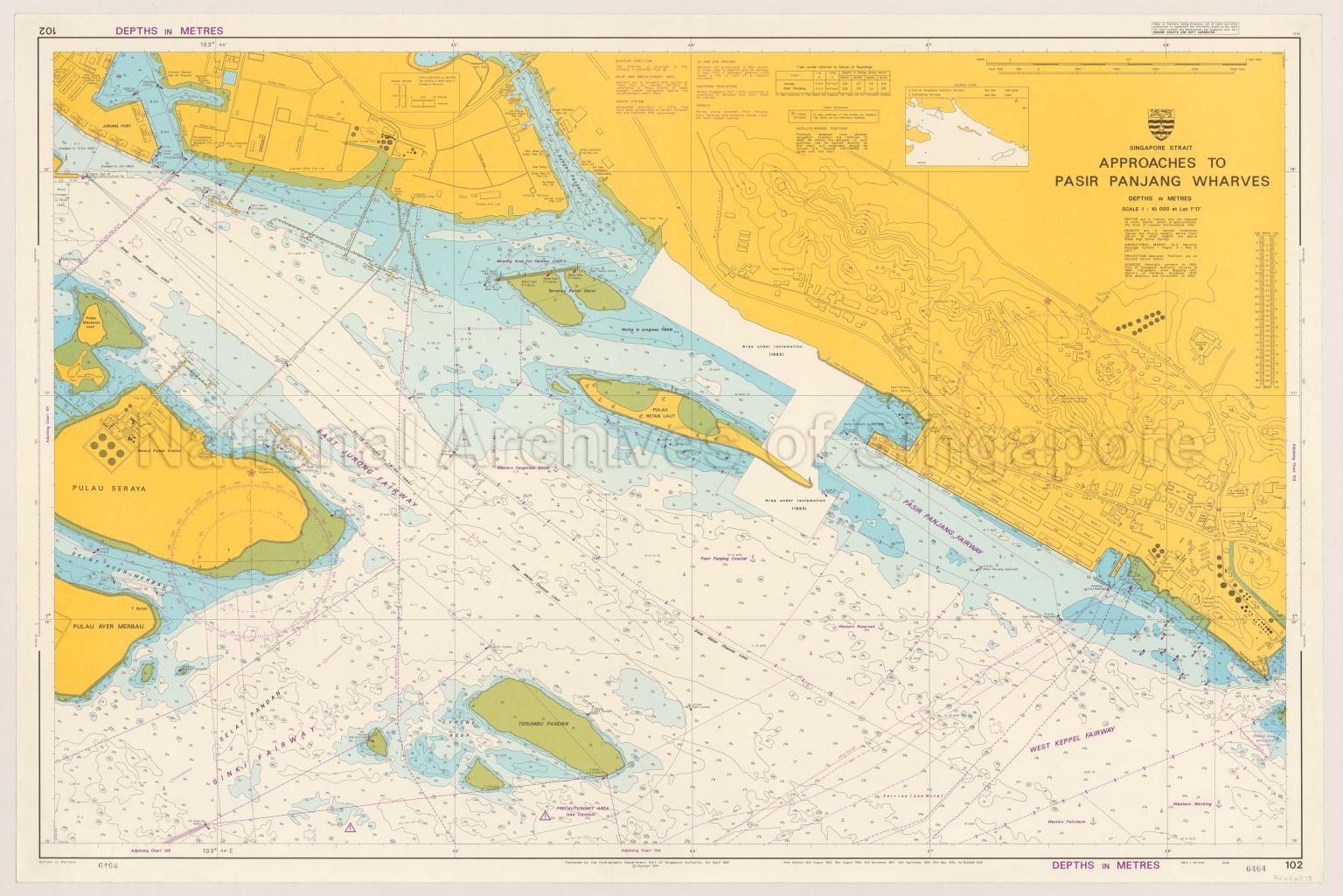 Singapore Strait. Approaches To Pasir Panjang Wharves