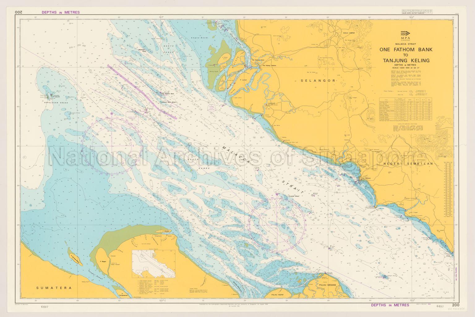 Malacca Strait. One Fathom Bank to Tanjung Keling