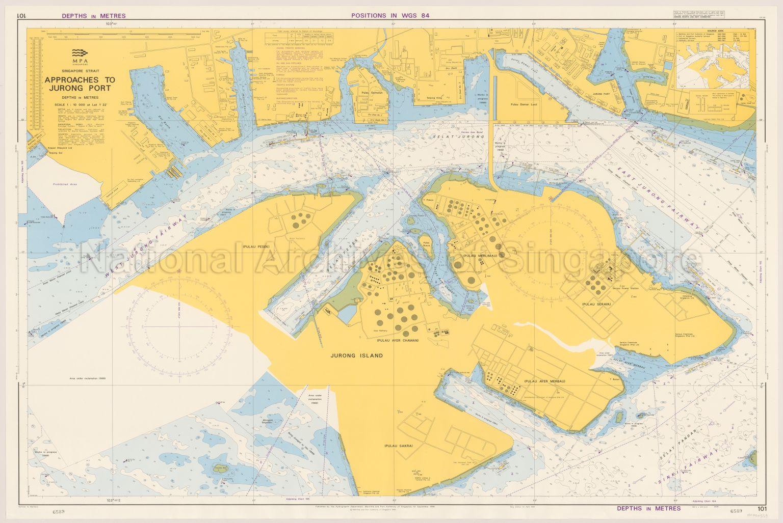 Singapore Strait. Approaches To Jurong Port