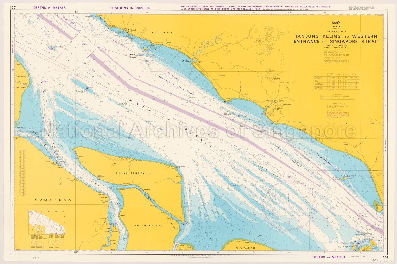 Malacca Strait. Tanjung Keling To Western Entrance Of  …
