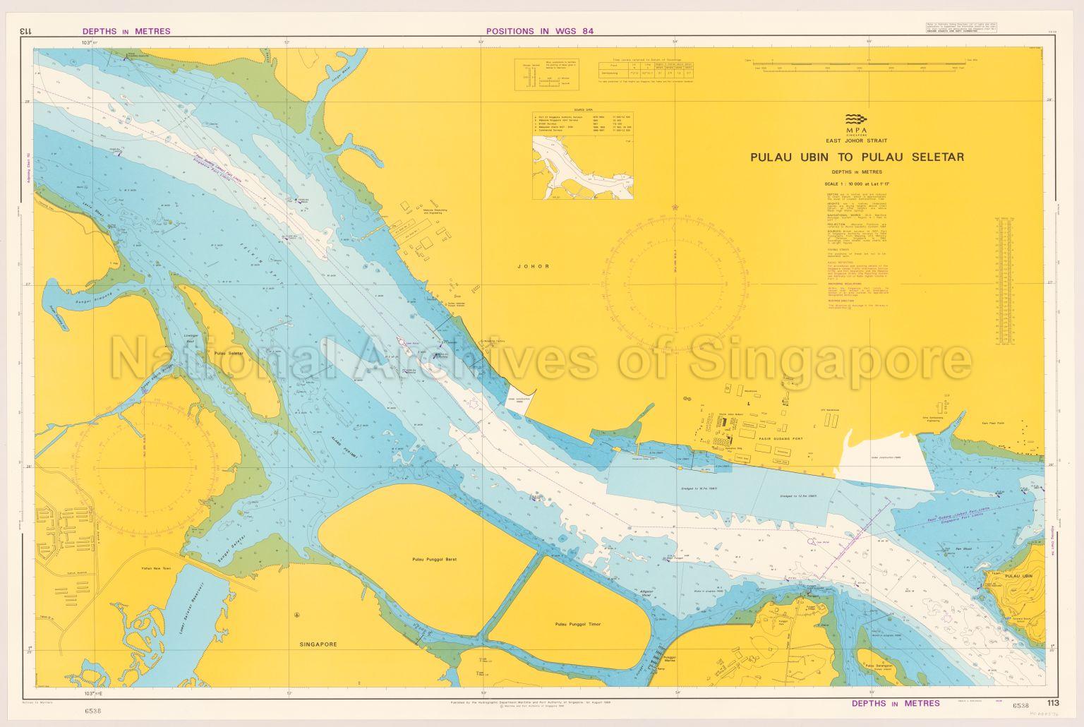 East Johor Strait. Pulau Ubin To Pulau Seletar