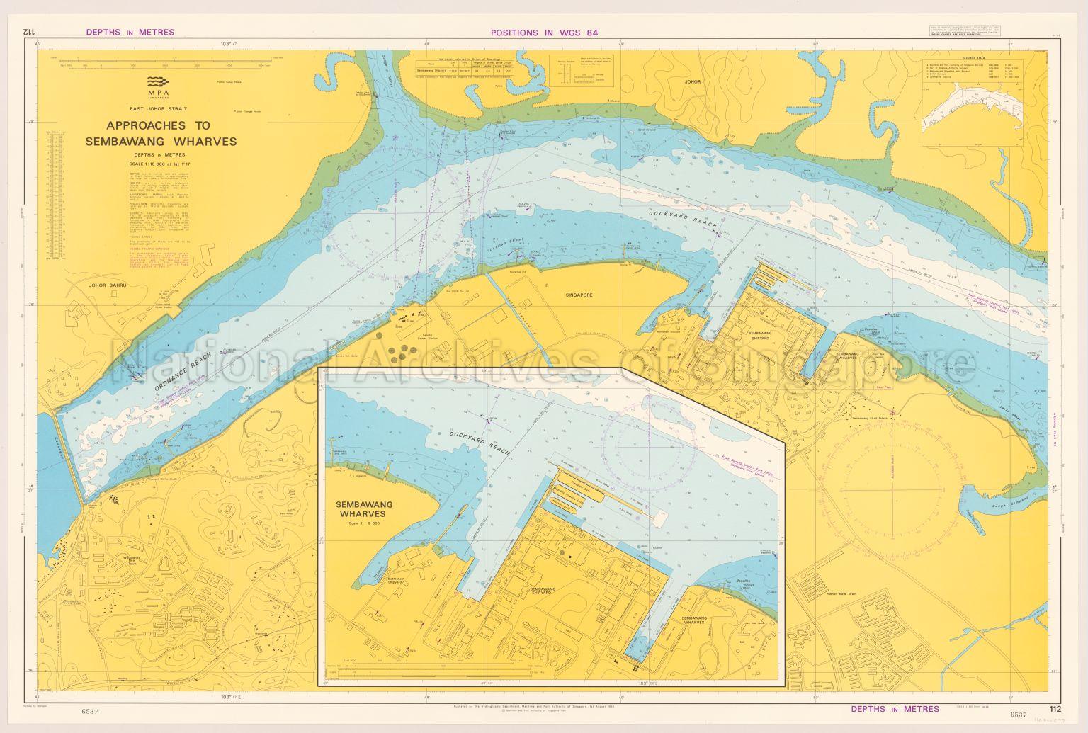 East Johore Strait. Approaches To Sembawang Wharves