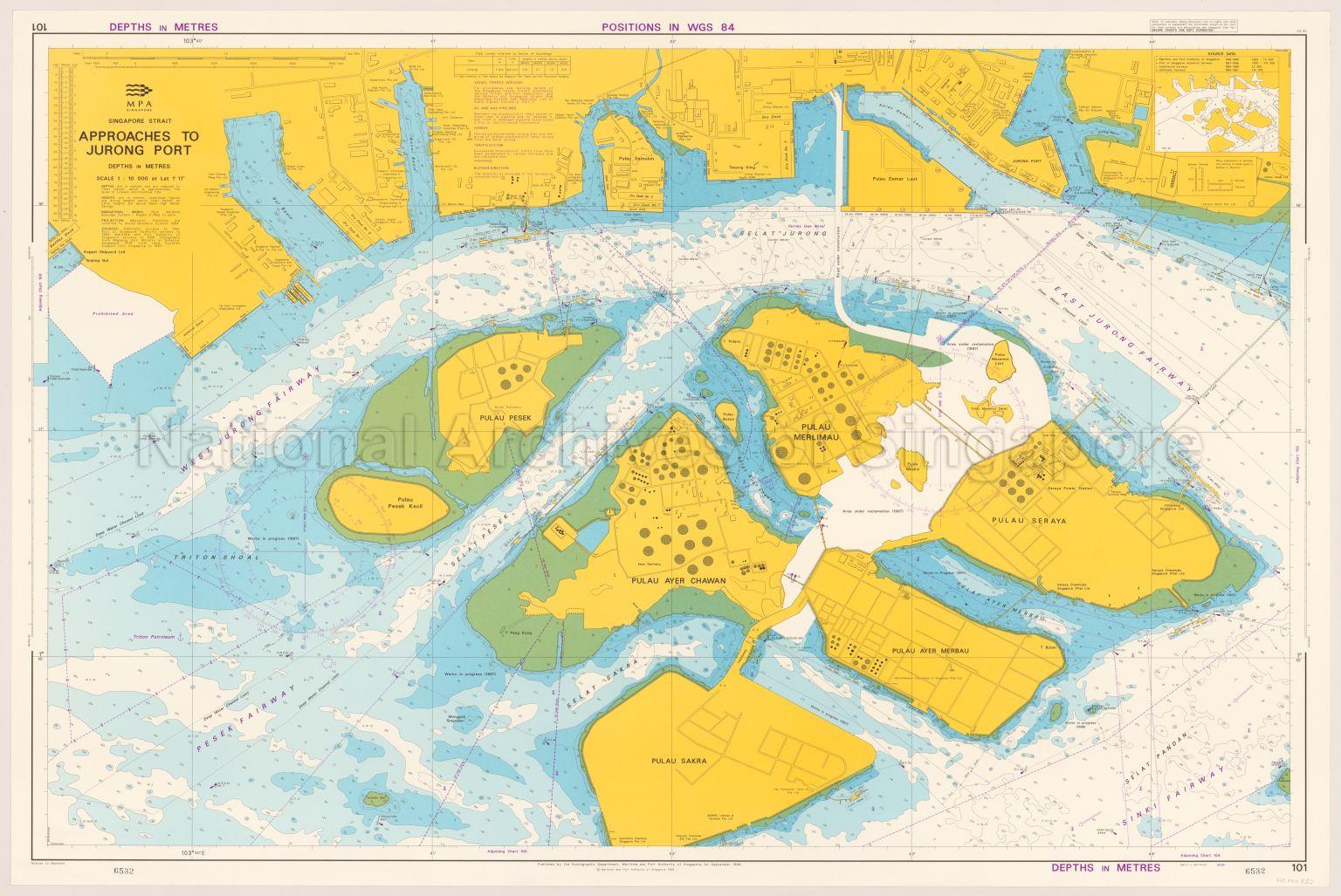 Singapore Strait. Approaches To Jurong Port
