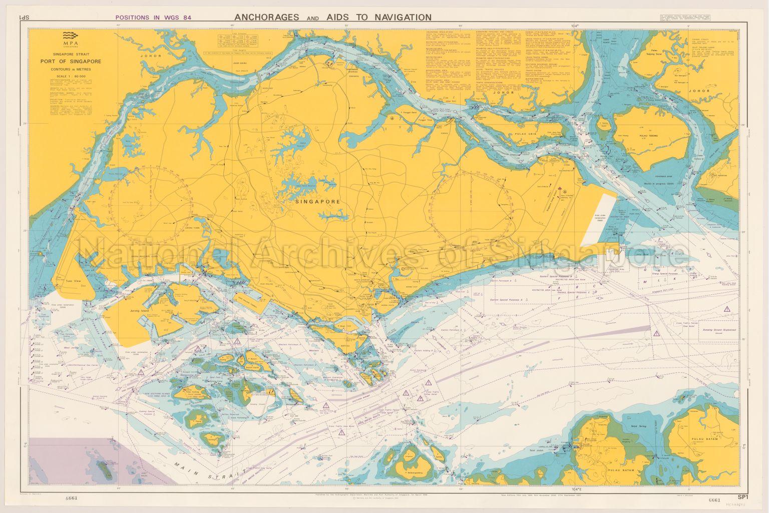 Singapore Strait. Port Of Singapore. Anchorages And Aids To  …