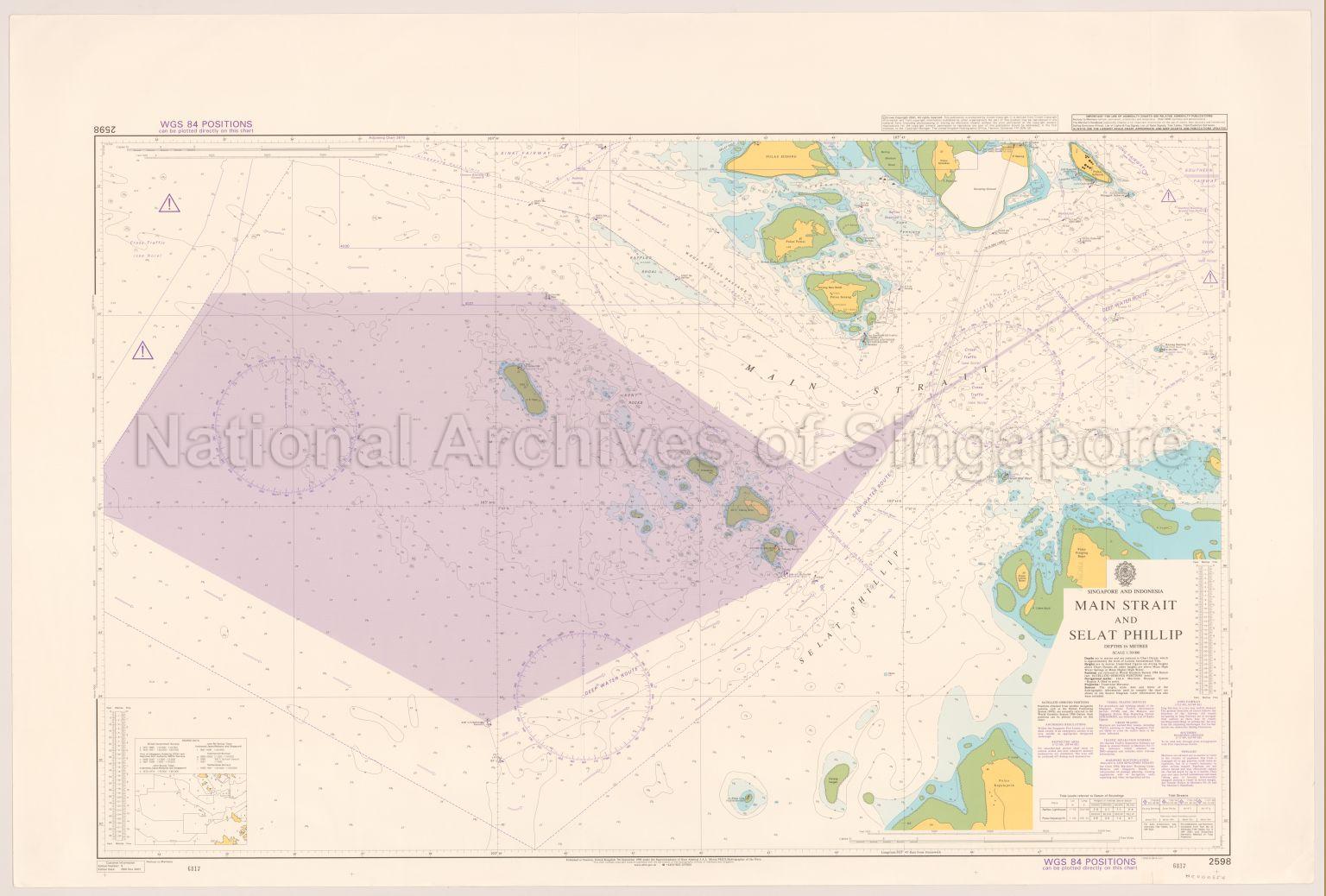 Singapore And Indonesia. Main Strait And Selat Phillip