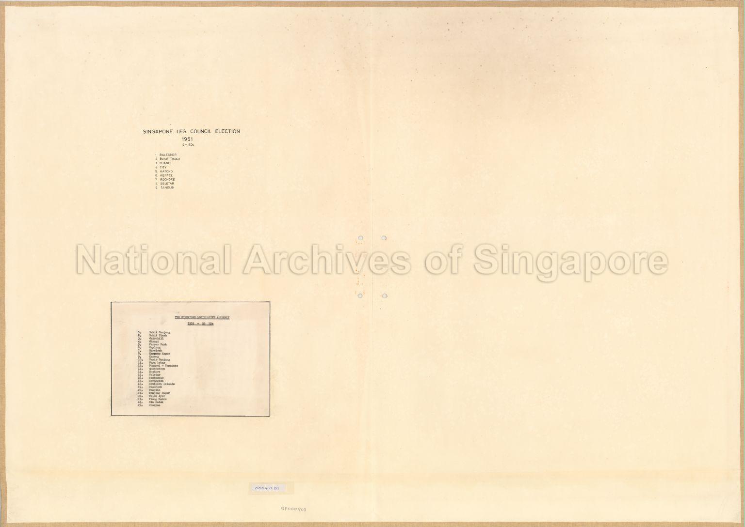 Singapore Legislative Council election 1951. 9-Eds. The  …