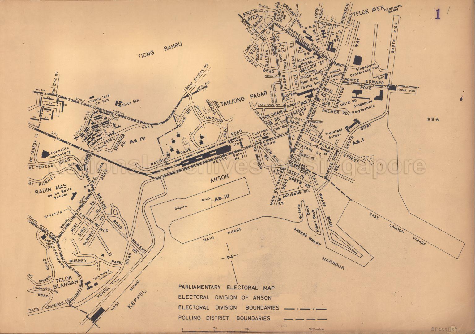 Parliamentary electoral Map. electoral Division of Anson
