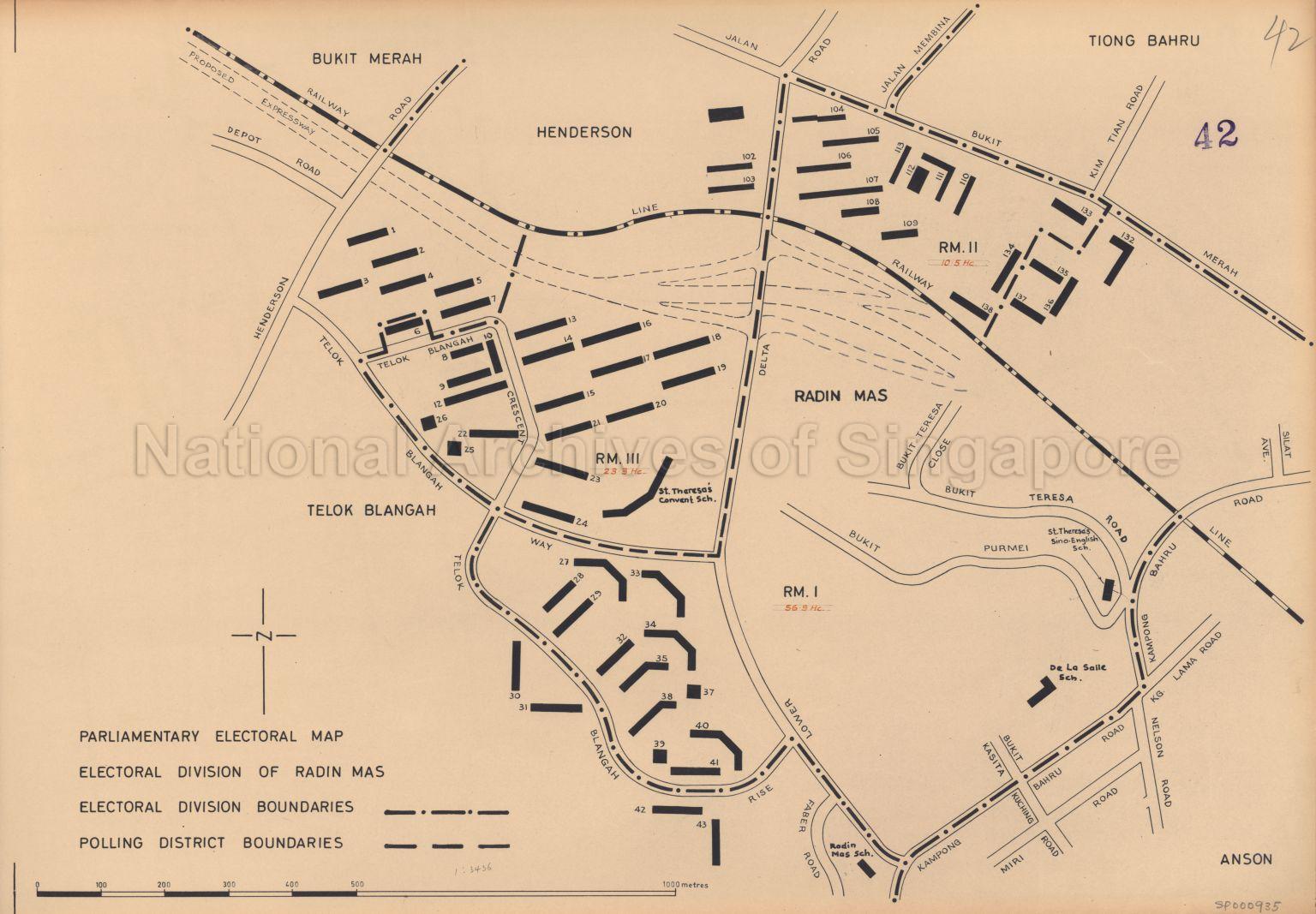 Parliamentary electoral Map. electoral Division of Radin Mas