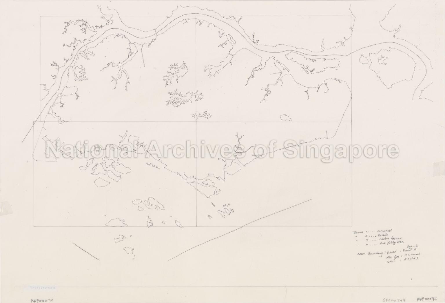 Outline Of Singapore Map And Its Islands