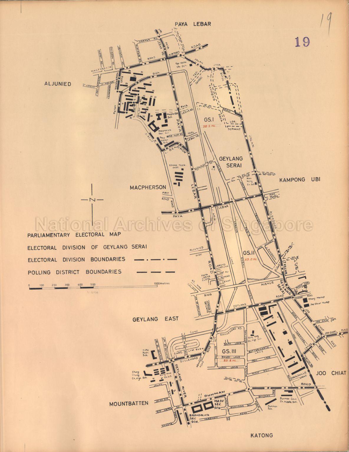 Parliamentary electoral Map. electoral Division of Geylang  …