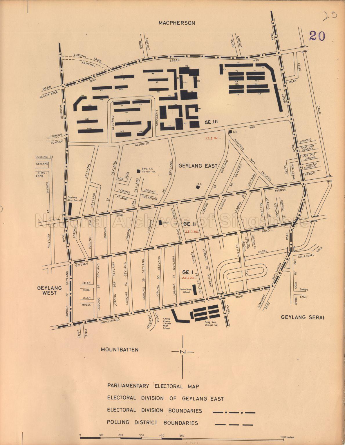 Parliamentary electoral Map. electoral Division of Geylang  …