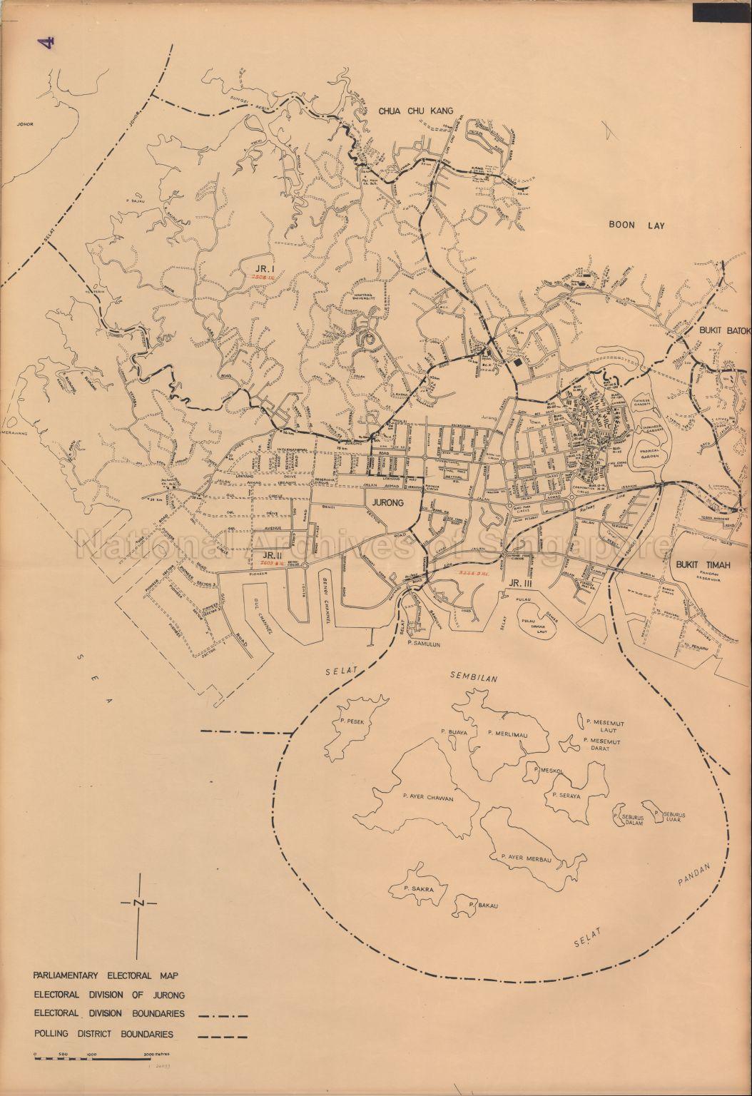 Parliamentary electoral Map. electoral Division of Jurong