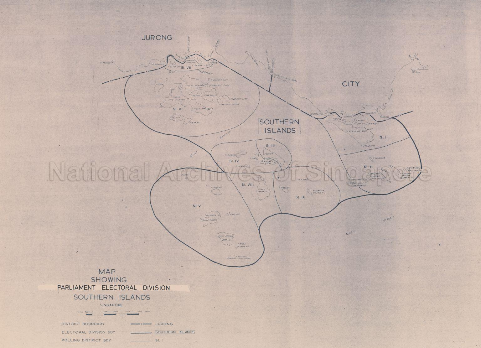 Map Showing Parliament electoral Division Southern Islands,  …