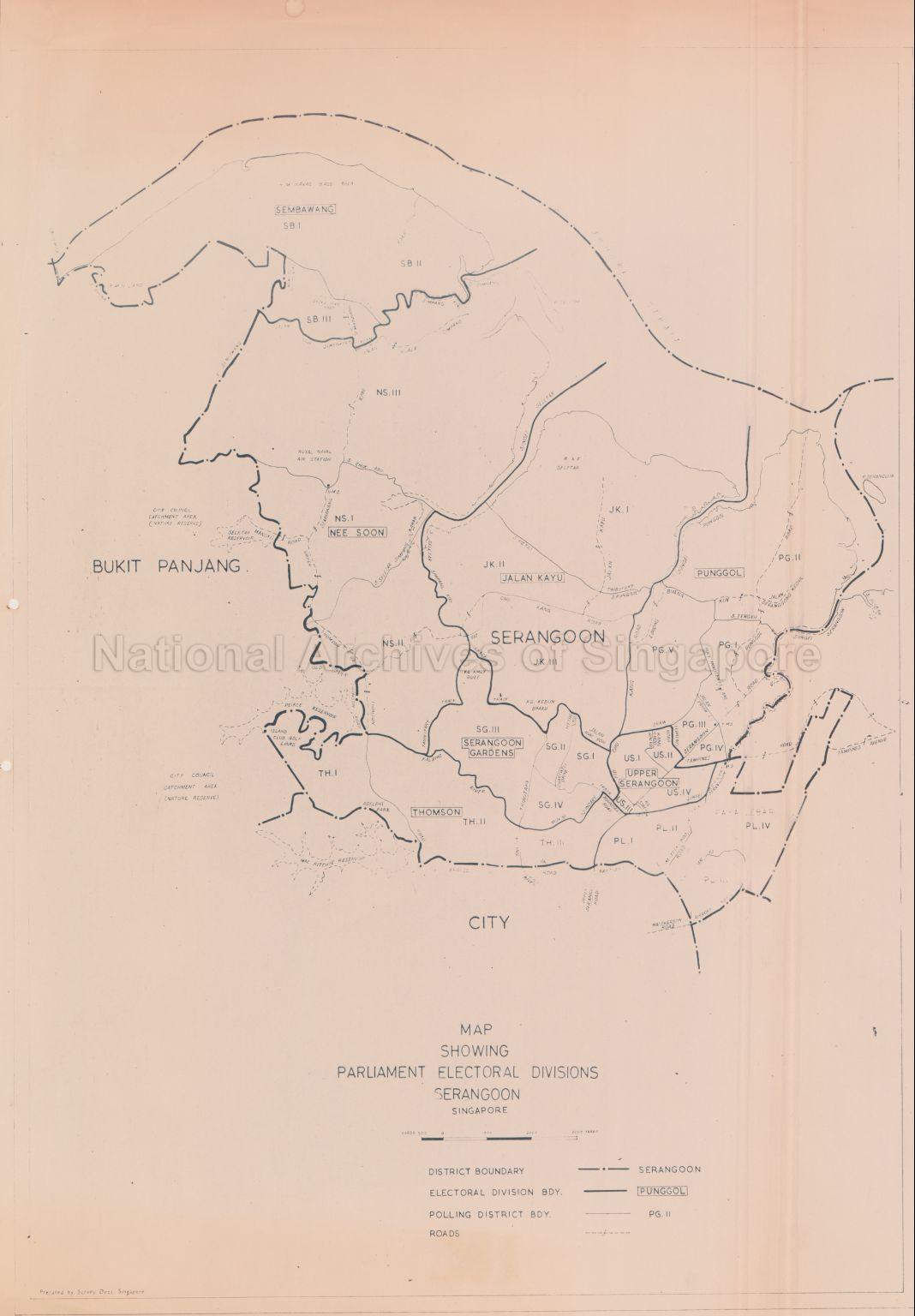 Map Showing Parliament electoral Divisions Serangoon,  …