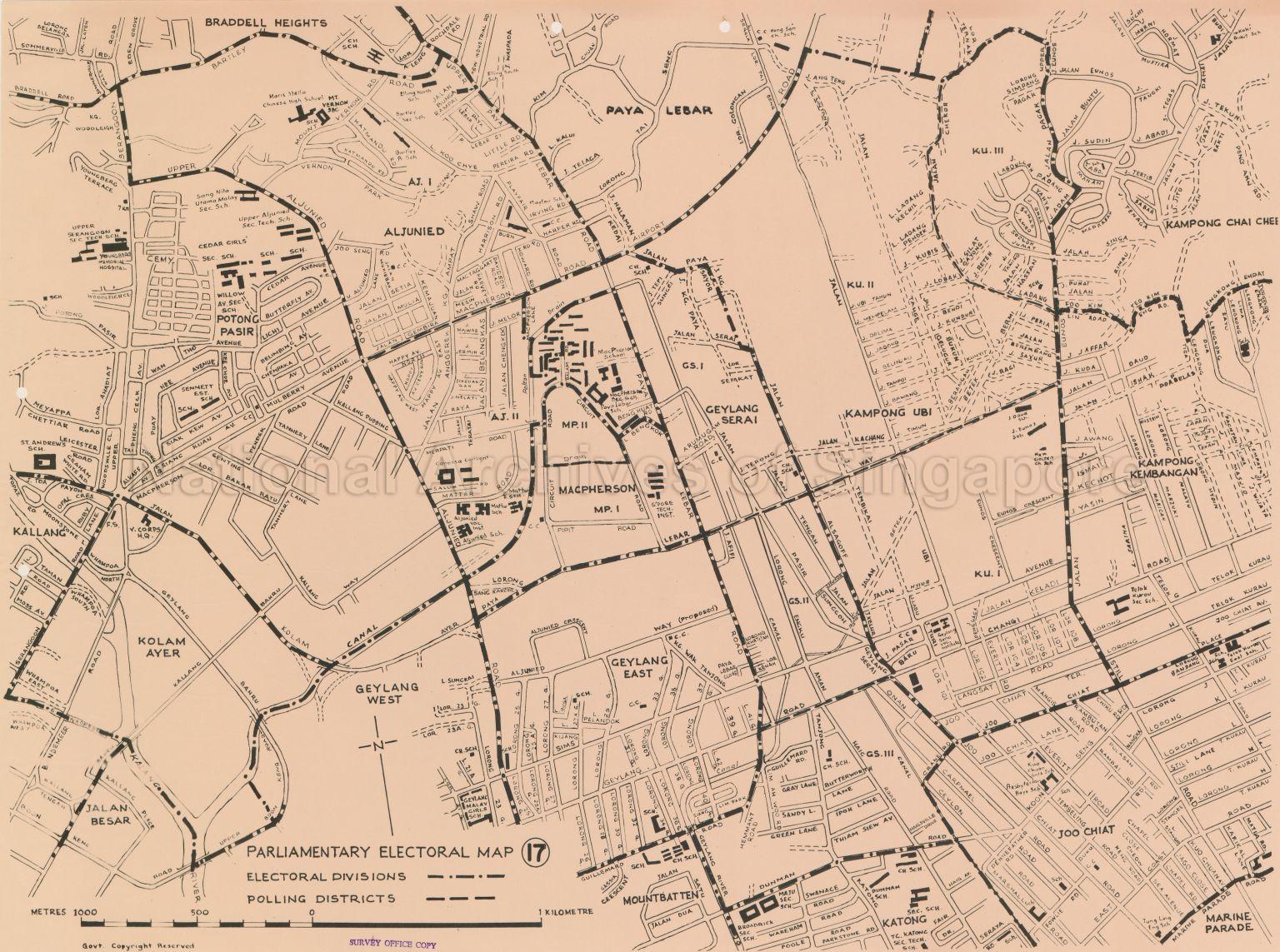 Parliamentary electoral Map (17) - Aljunied, Geylang Serai,  …