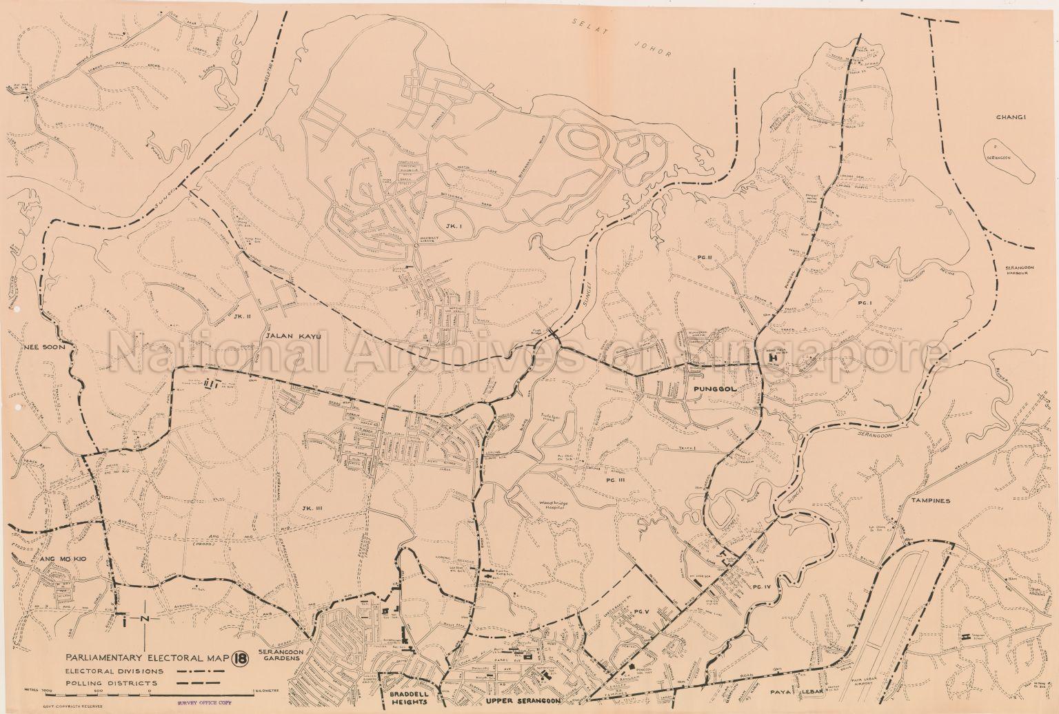 Parliamentary electoral Map (18) - Jalan Kayu and Punggol