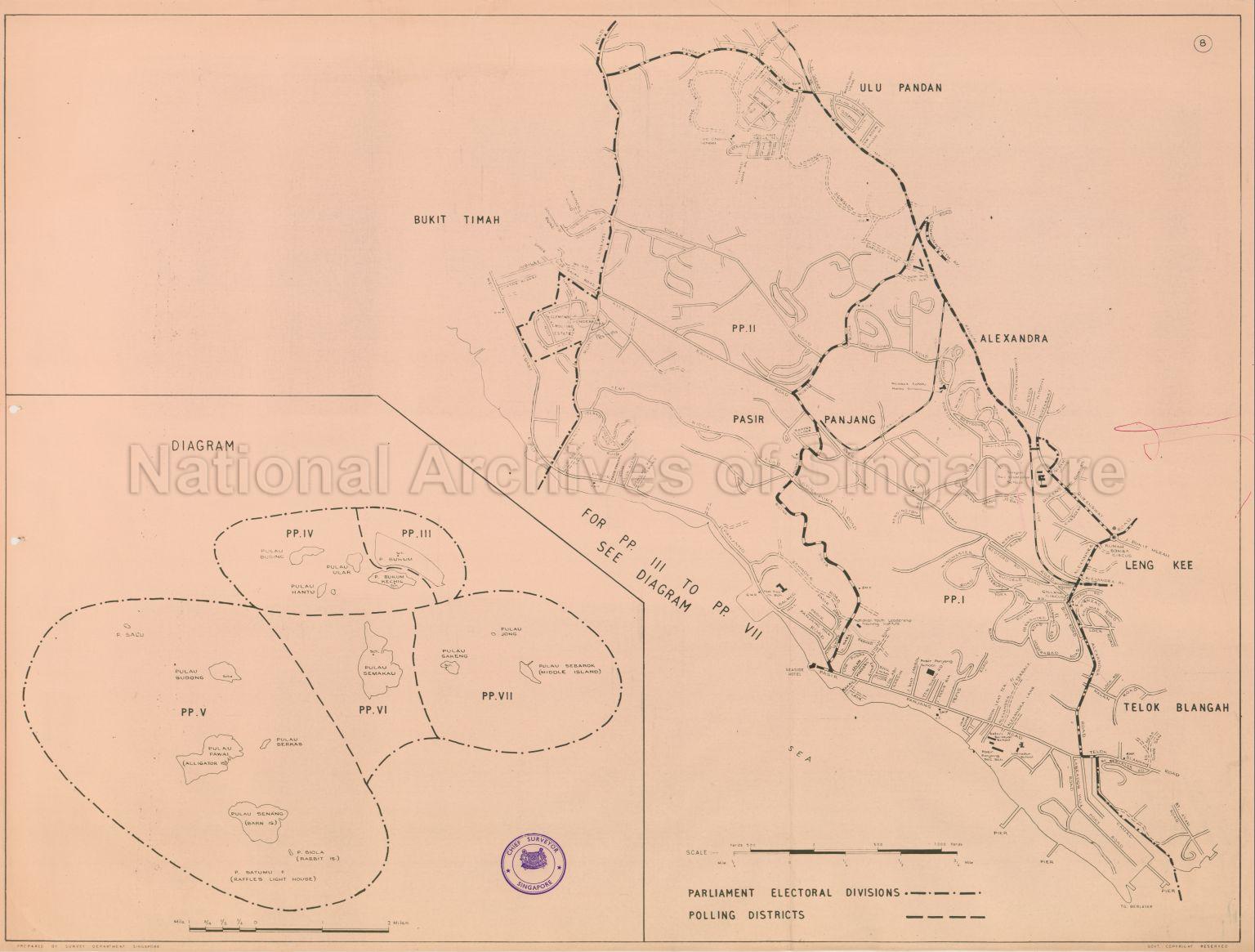 Parliament electoral Divisions (Map no.8) - Pasir Panjang