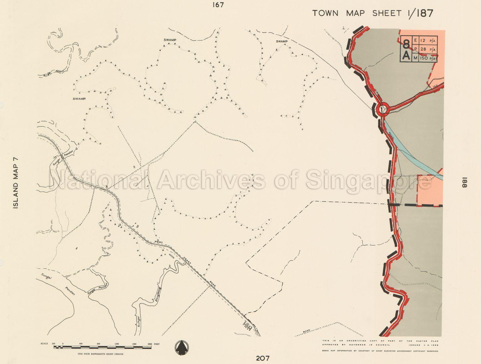 1958 Master Plan:Town Map Sheet 1/187