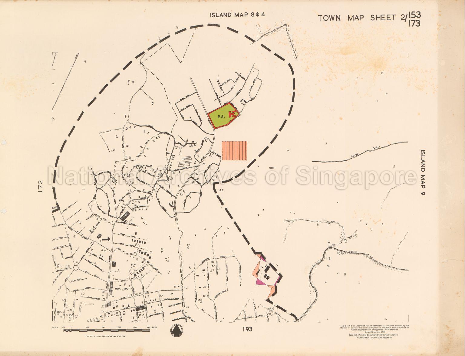 1958 Master Plan: Town Map Sheet 2/153/173