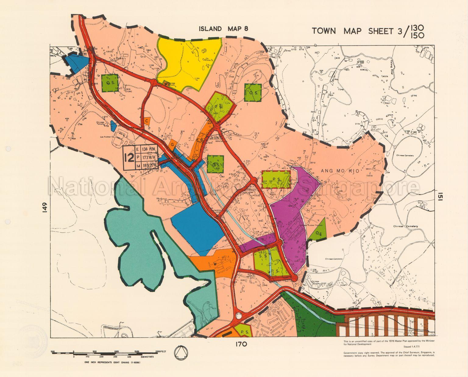 1976 Master Plan: Town Map Sheet 3/130/150
