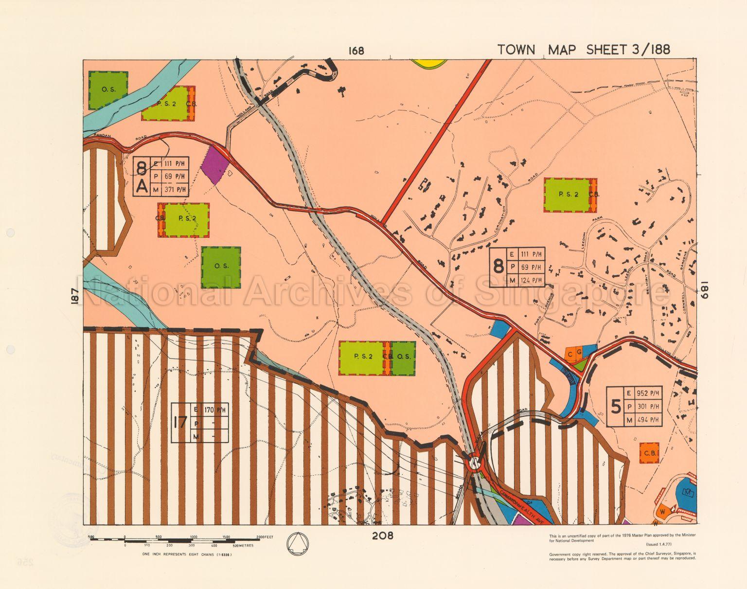 1976 Master Plan: Town map sheet 3/188
