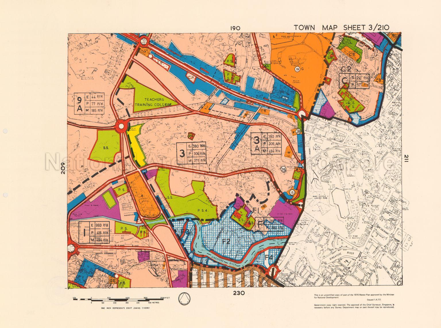 1976 Master Plan: Town map sheet 3/210