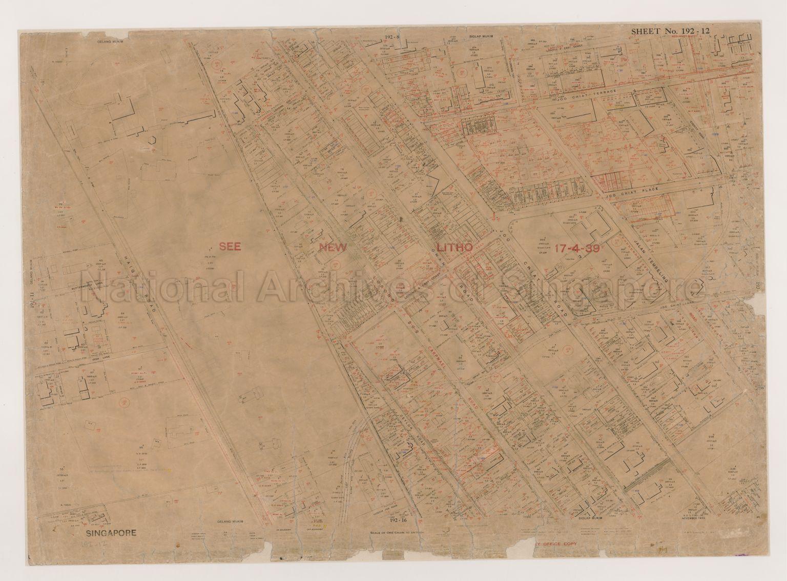 Singapore. Gelang Mukim (Geylang Mukim), and Siglap Mukim