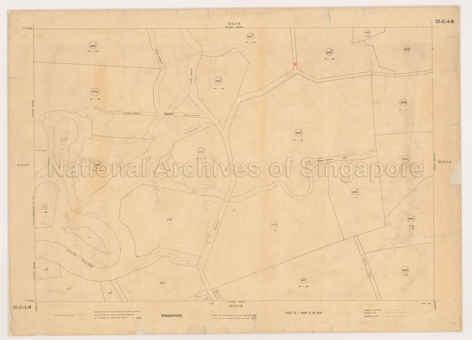 Singapore. Kalang Mukim (Kallang Mukim), and Town  …