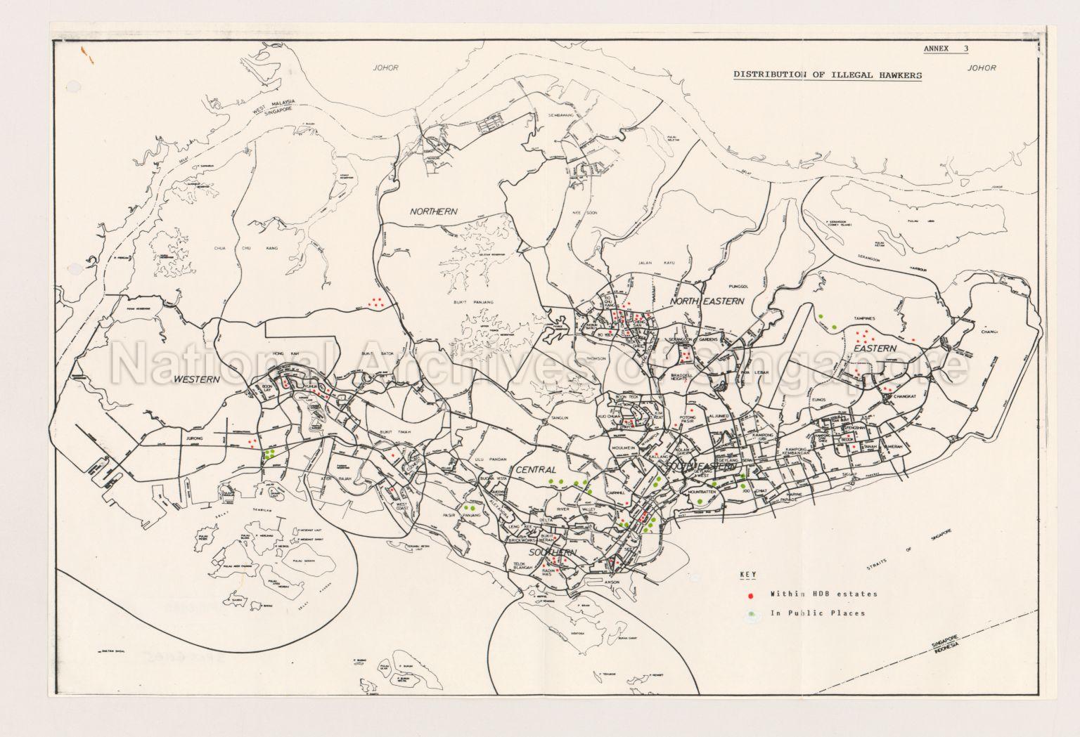 Distribution of Illegal Hawkers