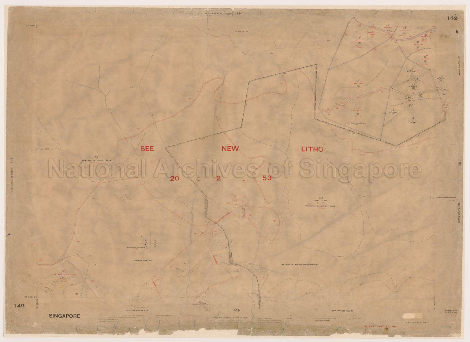 Singapore. Ulu Kalang Mukim (Ulu Kallang Mukim), and Toa  …