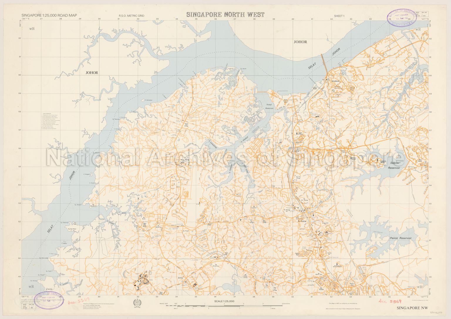 Singapore Road Map - North West