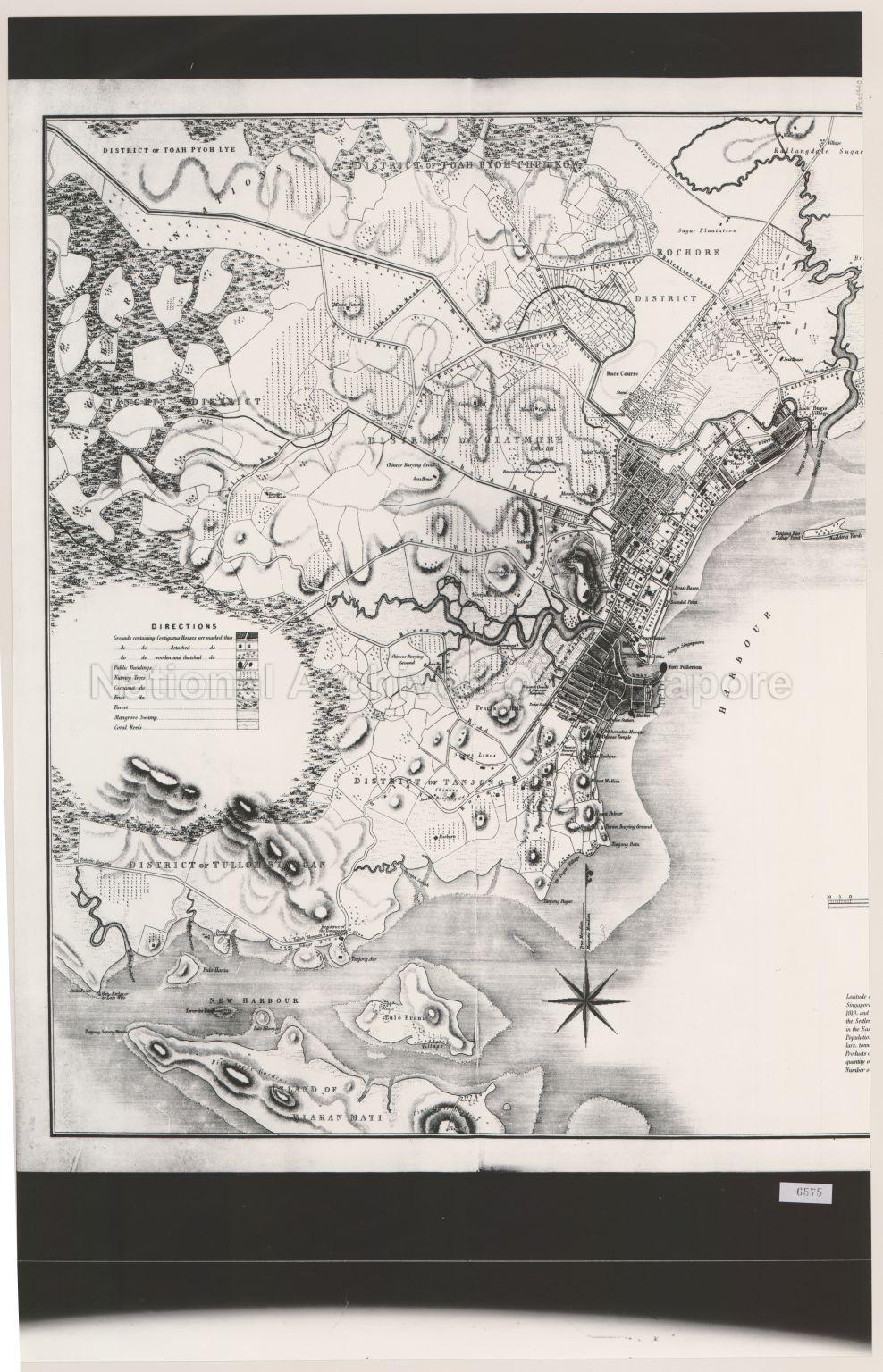 Plan of Singapore Town And Adjoining Districts from actual  …