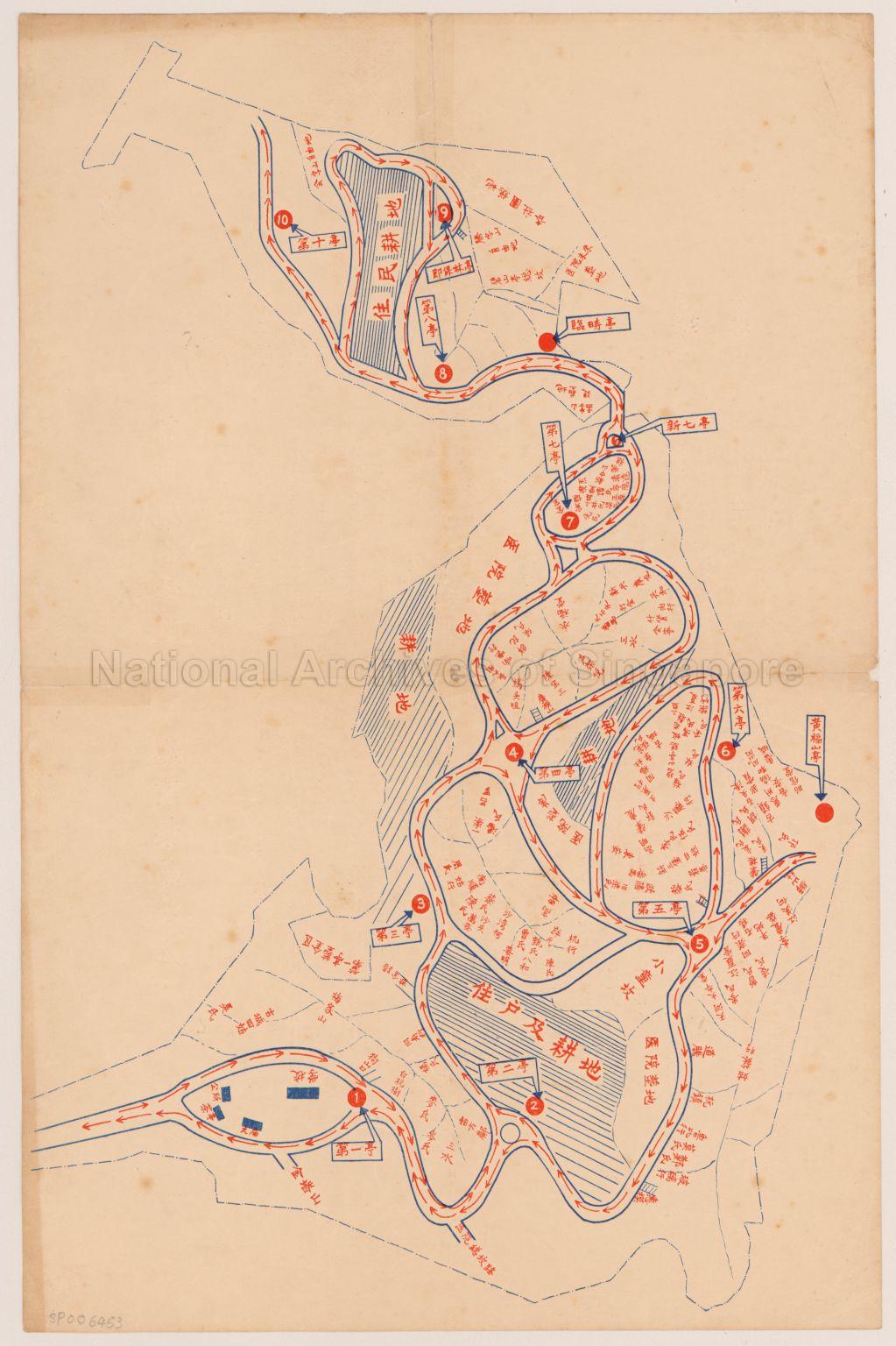Location Plan of Burial Grounds- Map of old Bishan