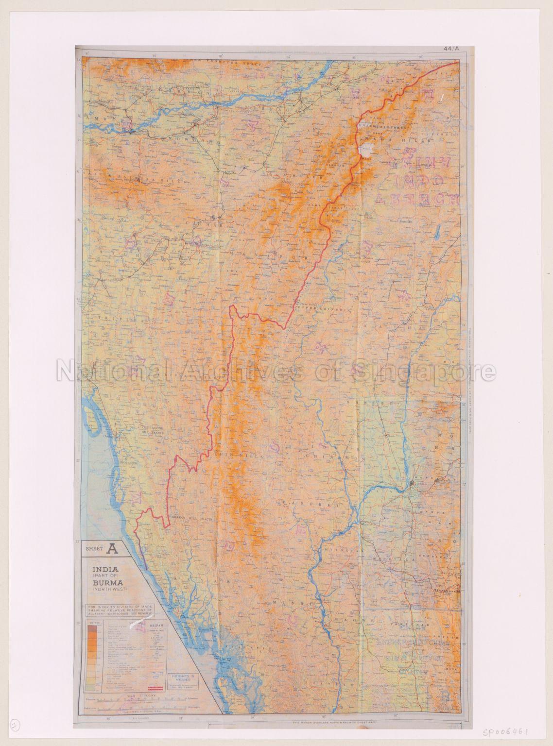 Sheet A India (Part of) and Burma (North West)
