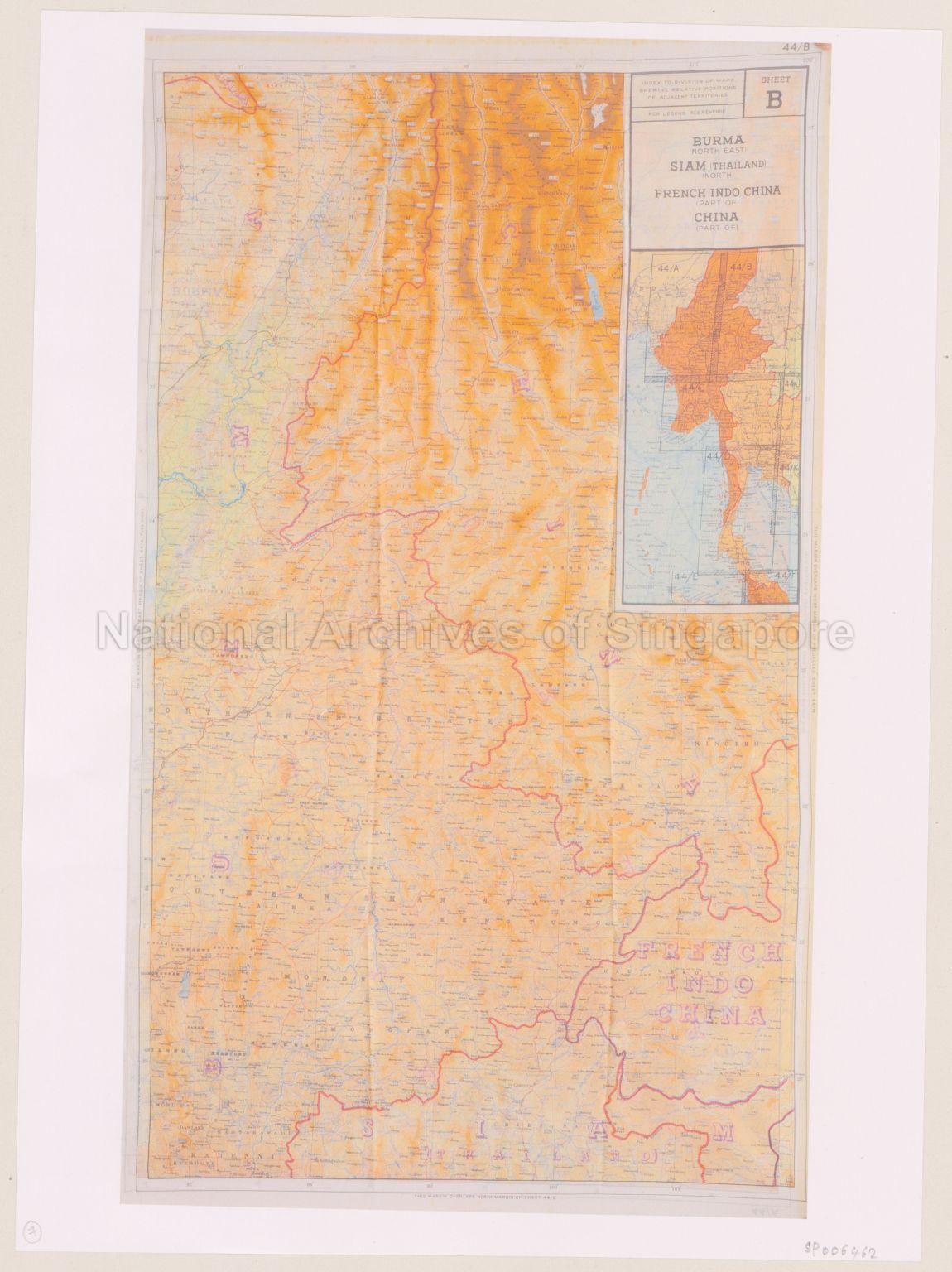 Sheet B -  Burma (North East), Siam (Thailand) (North),  …