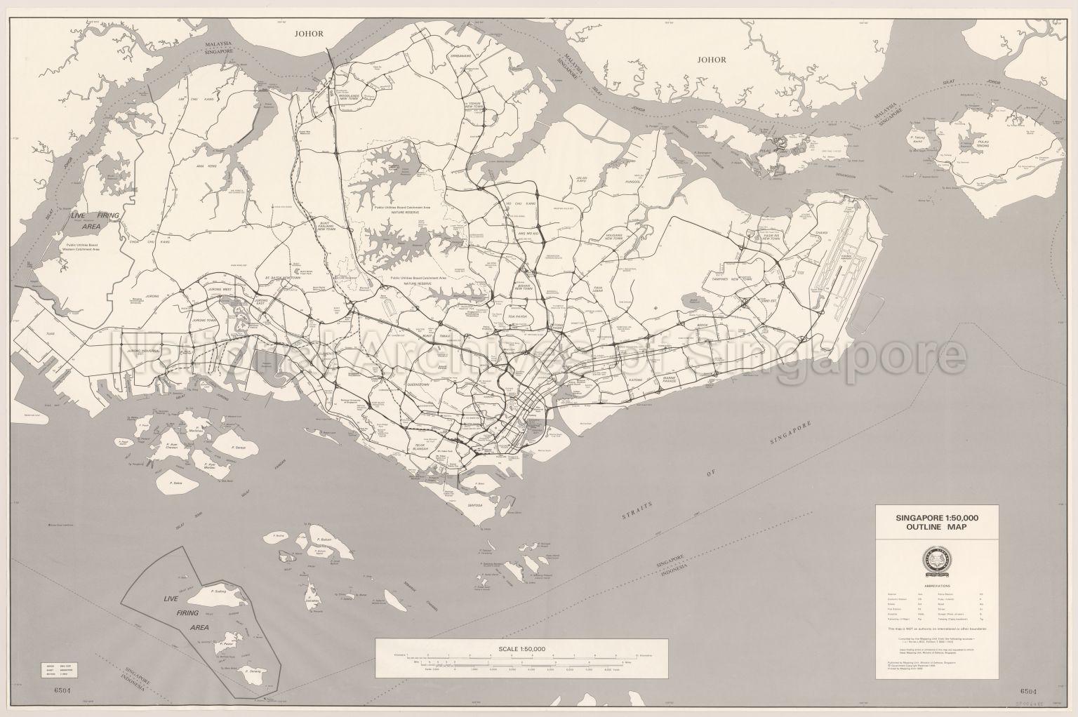 Singapore Outline Map