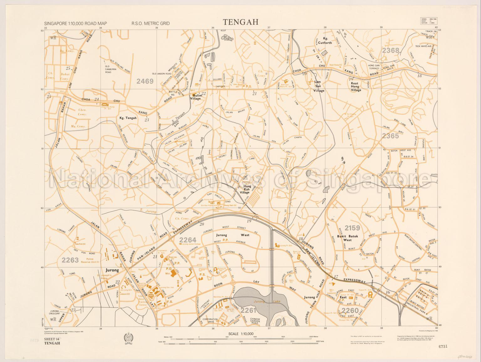 Singapore Road Map. Tengah