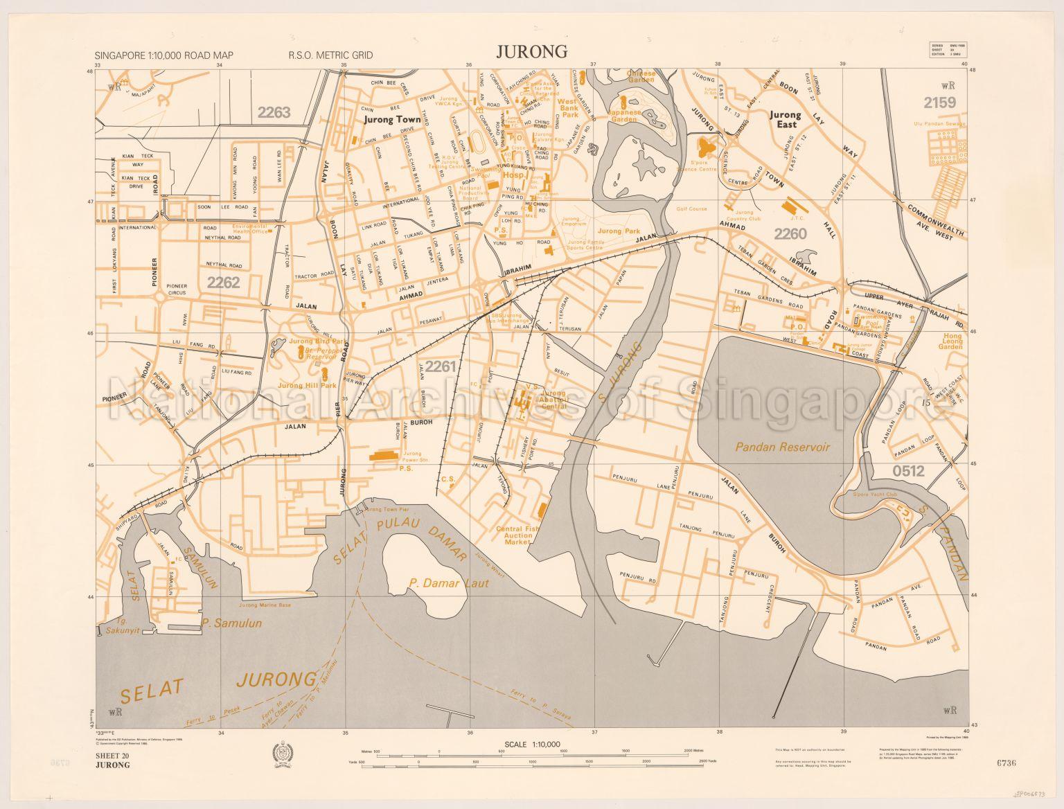 Singapore Road Map. Jurong