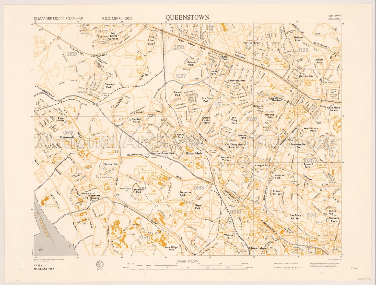 Singapore Road Map. Queenstown