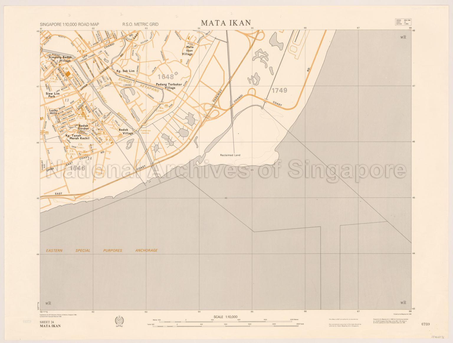 Singapore Road Map. Mata Ikan